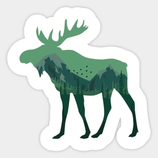 moose lover,moose gift animal moose nature in alaska elk Sticker